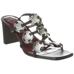 STAUD Pucky Leather Sandal Size 39 ( 9 US ) Black Original $450